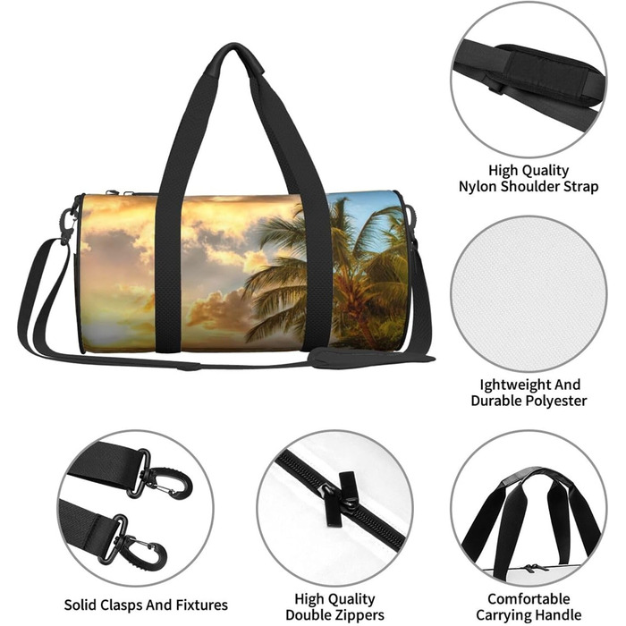 Велика дорожня сумка Гавайський захід сонця Легка та міцна Ідеальний подарунок для походів, відпусток, ділових поїздок та іншого