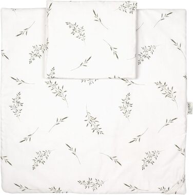 Дитяче ліжко Waldin Oval, комплект трансформованого 7-в-1, ліжечко, дитяче ліжко з матрацом, пеленальний столик, приліжкове ліжечко, дерево біле, тканина білі гілки