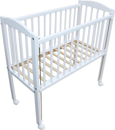 Дитяче ліжко Micoland Mobile Bed Bed 90x40 см з масиву дерева з матрацом та водонепроникним захисним чохлом