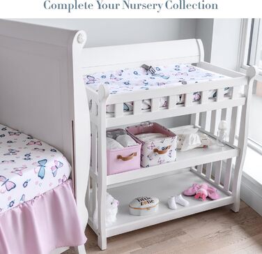 Комплект постільної білизни для дитячого ліжечка MY LITTLE ZONE з метеликами, 5 предметів, включаючи дитячу ковдру, 2 простирадла,