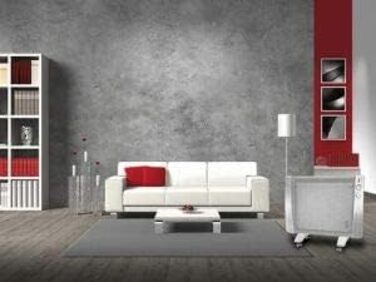 Інфрачервоний обігрівач MAUK, окремостоячий та настінний, рулонний 3 режими нагріву - 1500 Вт (термостат та захист від перегріву) Сірий/Сріблястий