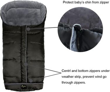 Універсальний чохол для ніг, підходить для більшості колясок, водо-, вітро-, сніго- та брудовідштовхуючий, для прогулянок на свіжо