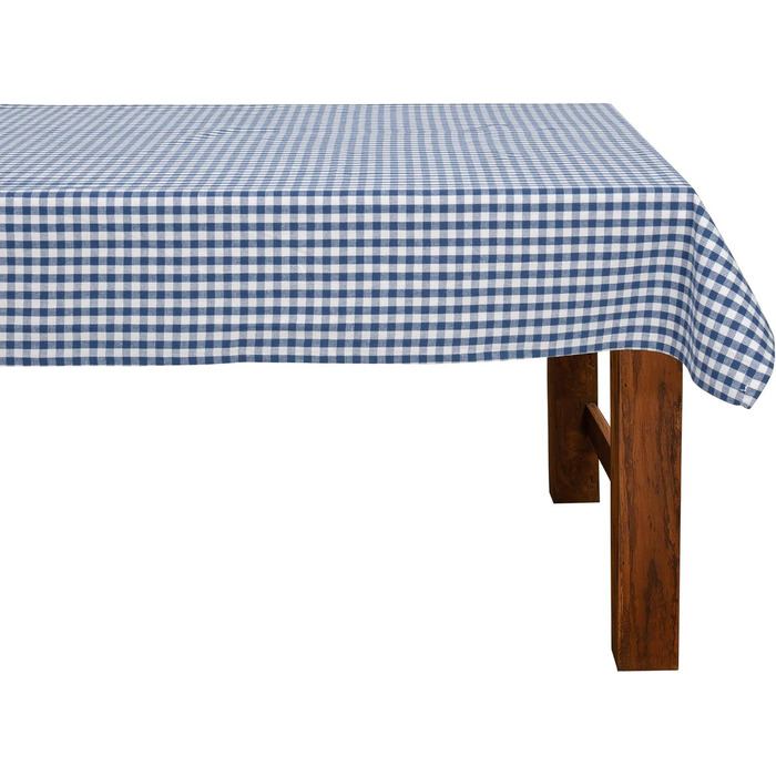 Скатертина FILU 140 x 240 см синя/біла в клітинку (колір і розмір на вибір) - високоякісна скатертина з 100 бавовни 140 x 240 см т
