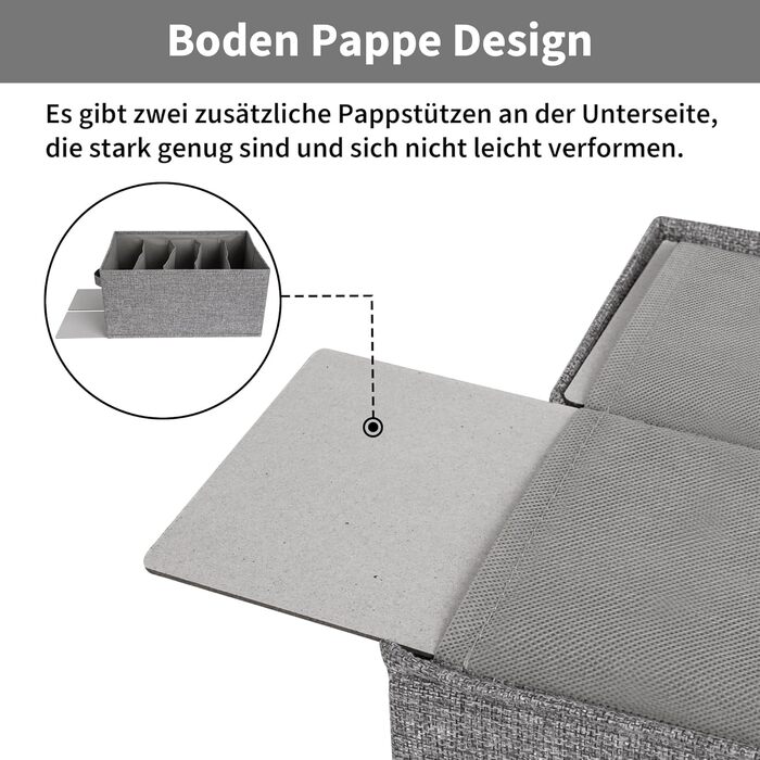 Органайзер для штанів GRANNY SAYS для гардеробу, 2 шухляди-органайзери, органайзер для гардеробу для футболок, світло-сірі коробки-органайзери для джинсів для гардеробу, складні коробки для зберігання одягу, 2 шт., світло-сірий