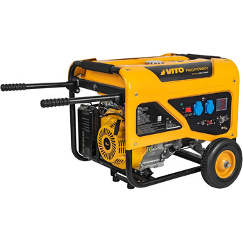 Бензиновий генератор VITO Pro Power 5500 Вт 13PS, 16А, 2х230В, 80кг, бак 25л, Lpa 69дБ, генератор з функцією AVR, датчик масла, ча