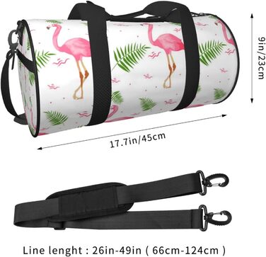Спортивна сумка для подорожей, біла, з принтом фламінго, дорожня сумка на ніч, чорна, універсальний розмір