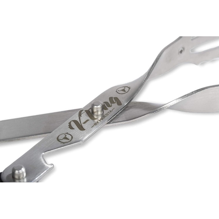 Щипці для барбекю V-Tong 51 см - Щипці для сервірування з дерев'яною ручкою - Багатофункціональні щипці для м'яса з відкривачкою 5