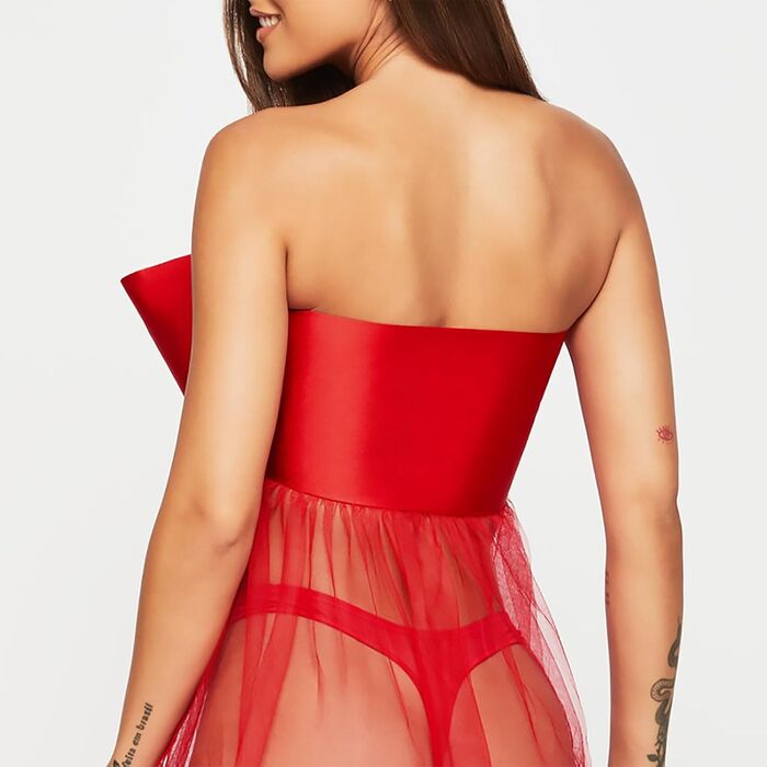 Жіночий сексуальний бебі-долл Avidlove, червоний, прозорий, M–XL