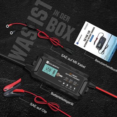 Автомобільний зарядний пристрій LiFePO4 зарядний пристрій 12В з активацією літієвої батареї для автомобіля вантажівки мотоцикла га