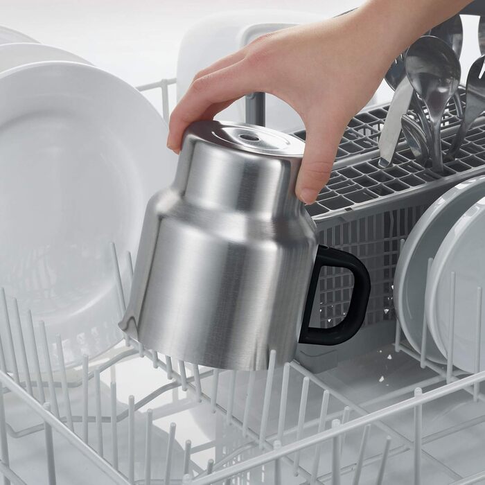 Індукційний спінювач молока SEVERIN, електричний спінювач молока без обпалення, можна мити в посудомийній машині, з матової нержав