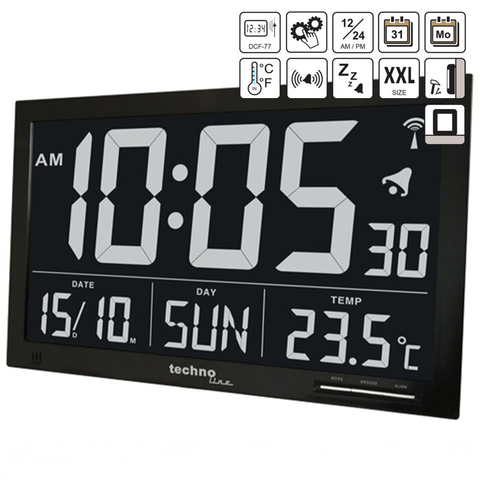 Годинник настінний Technoline WS8007 Black (WS8007)