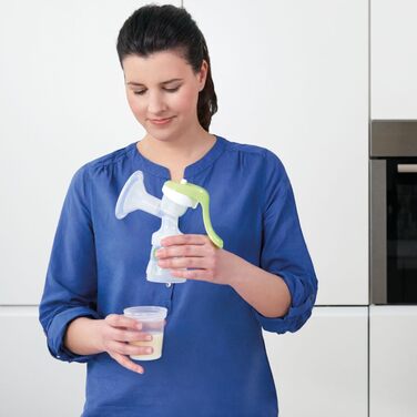 Електричний і ручний молоковідсмоктувач MAM 2-в-1, 9 рівнів стимуляції, 2 дитячі пляшечки, легкий старт, зелений