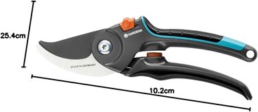 Садові ножиці Gardena B/M Ножиці для дерев, безпечні для рослин, з обхідним лезом для гілок та сучків, максимальний діаметр різання 24 мм, вбудована пружина в ручці, верхнє лезо з антипригарним покриттям (8904-20) Діаметр різання 24 мм (M) Обхідне лезо