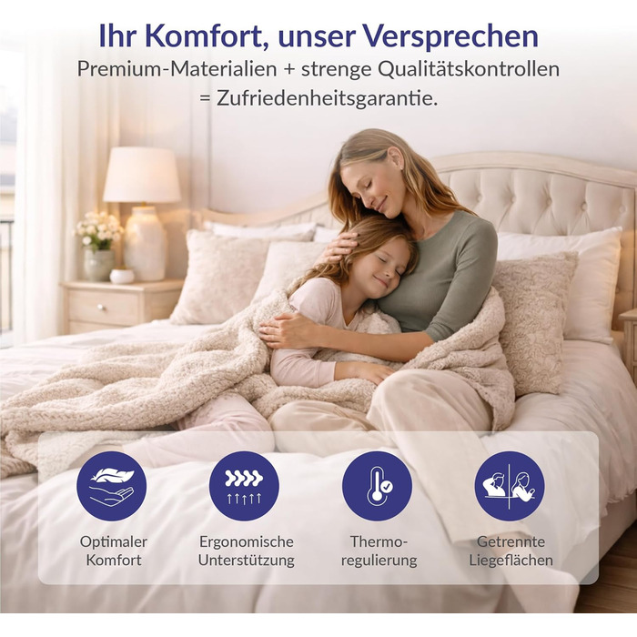 Матрац 180x200 - Розкішний - Матрац з холодної піни, висота 30 см - H4 - Ергономічний Гіпоалергенний Двосторонній - Латексний синій 7 зон - Сертифікований Oeko-Tex, висота 180 x 200 см