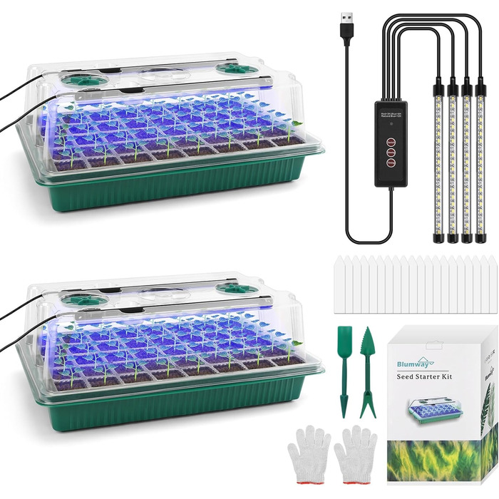 Міні-тепличний набір для вирощування розсади, що вкорінюється, 80 Cell Seedling Tray with Humidity Dome