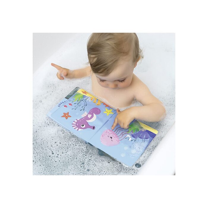 Чарівна книжка для купання, зі зміною кольору та функцією скрипу, кольорова