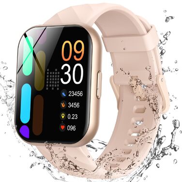 Жіночий смарт-годинник Parsonver із водонепроникністю 5 атм, спортивний годинник для плавання, фітнес-годинник 1,8 дюйма HD для жінок із понад 100 спортивними режимами, відстеженням серцевого ритму та сну, смарт-годинник для Android та iOS, рожеве золото,