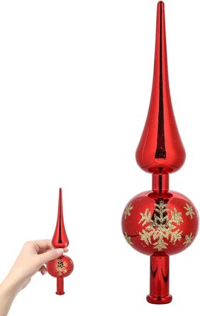 Новорічна верхівка для ялинки червона AIZQYC