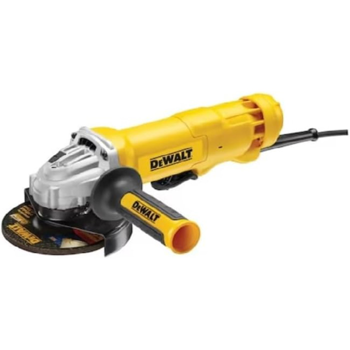 Кутова шліфувальна машина Dewalt 125 мм (1010 Вт) DWE4203 (обмотка двигуна, захищена епоксидною смолою, плавний пуск, вимикач мерт