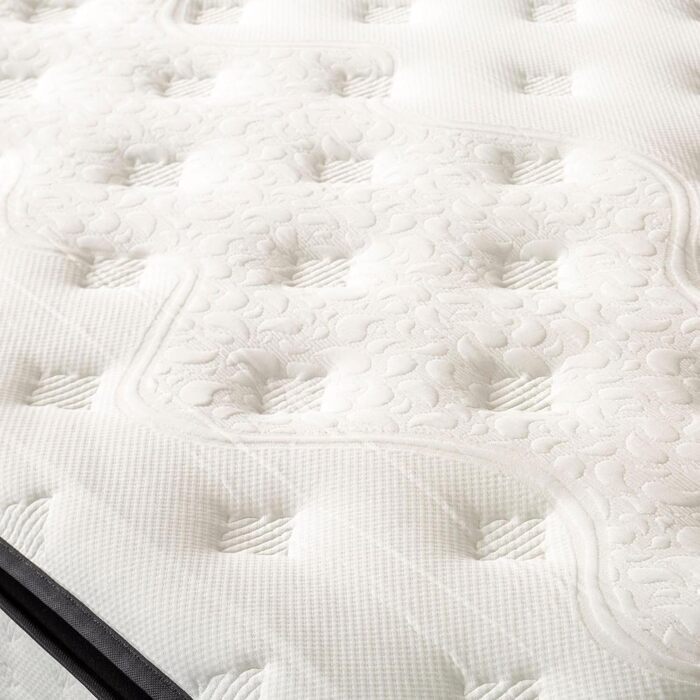 ПОСТІЛЬНА БІЛИЗНА BSS Матрац Basel 160x200 см з топпером Преміальний пружинний матрац Pocket Spring, висота 30 см, рівень жорсткості H3 7-зонний ортопедичний, дихаючий та гіпоалергенний (1 матрац з топпером) 160 x 200 см