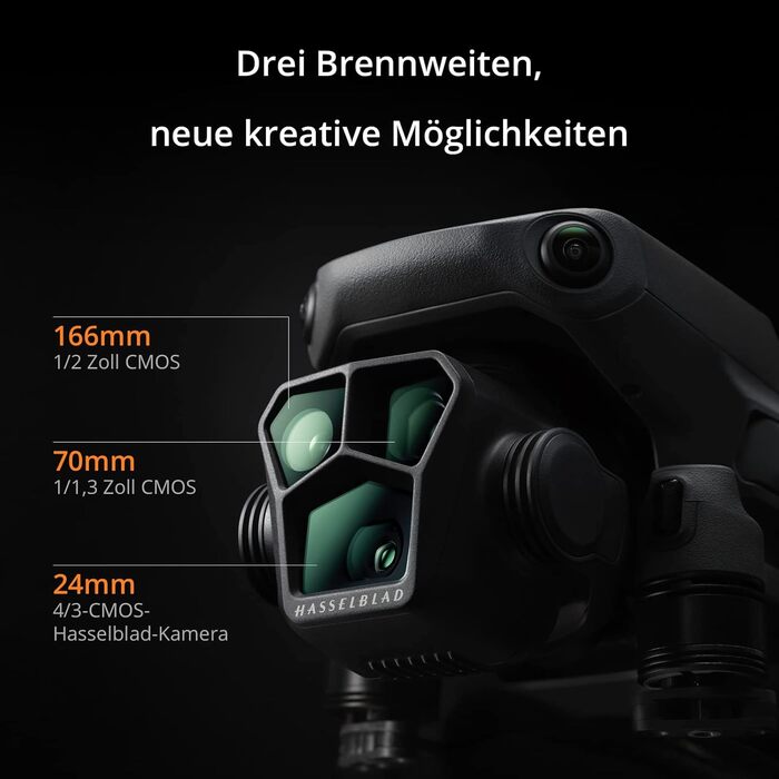З DJI RC (Screen Remote Controller), флагманський дрон із потрійною камерою та камерою Hasselblad 4/3 CMOS, передача HD-відео на 1