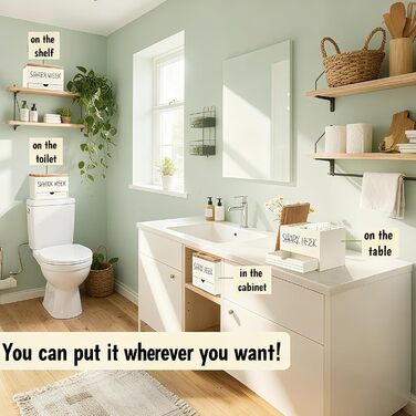 Коробка для зберігання тампонів з 3 відділеннями, кришкою та шухлядою дерев&39яний органайзер для ванної кімнати диспенсер для ватних дисків, ватних паличок, тампонів та гігієнічних прокладок