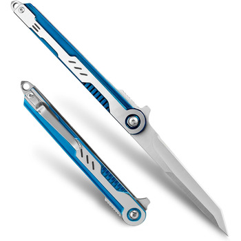 Одноручний ніж IKORES, складаний ніж зі шкіряним чохлом і кишеньковою кліпсою, одноручний ніж з лезом з нержавіючої сталі, для чол