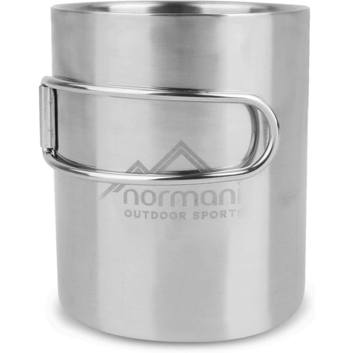 Похідний набір посуду у військовому стилі каструля Бундесверу, 5-предметний столовий набір та чашка з відкидною ручкою та кришкою. Іржавісткий, термостійкий, колір оливковий.