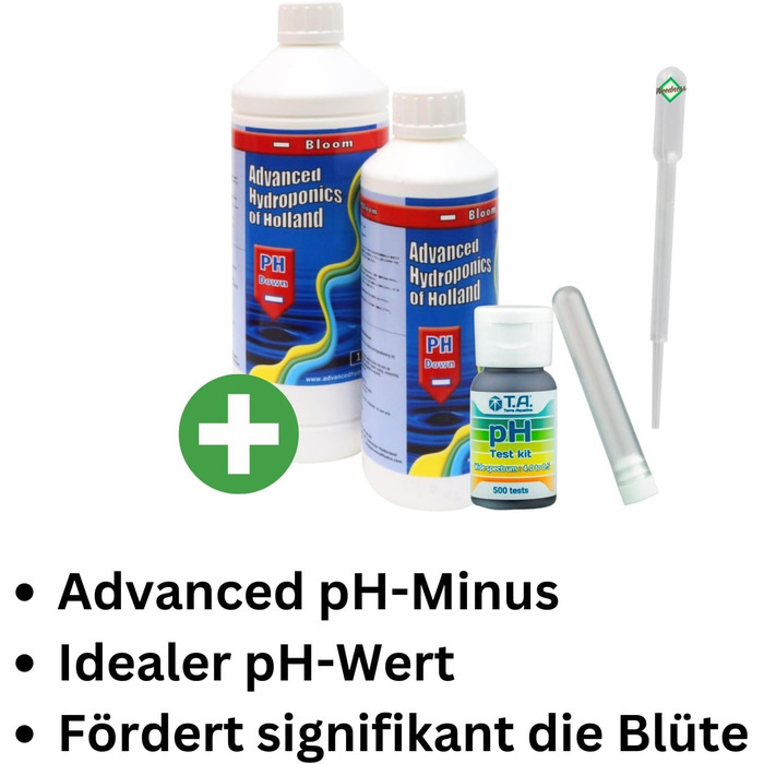 Мл Bloom pH Tester - рН-знижувач добрива рослини вирощують вирощування в закритому грунті пухові гранули помідори газон орхідеї, 500