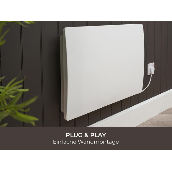 Електричний радіатор Adam Solis з керамічним сердечником потужністю 1500 Вт білого кольору