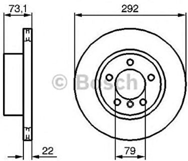 Гальмівні диски передні Bosch BD1082 292 мм комплект (2 шт.)