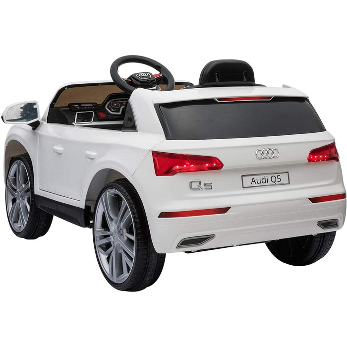 Електромобіль Playtastic Audi Q5 дитячий, до 7 км/год, на дистанційному управлінні, MP3, білий (дитячий автомобіль на дистанційном