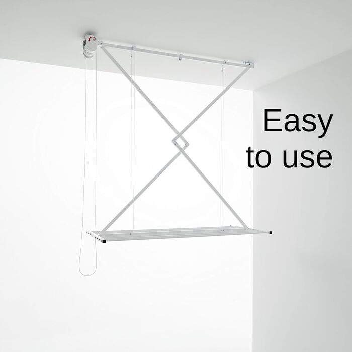 Стельова вішалка Foxydry Mini, вертикальна вішалка для одягу, складна з алюмінію та сталі 152x54x25 см 152 см Білий