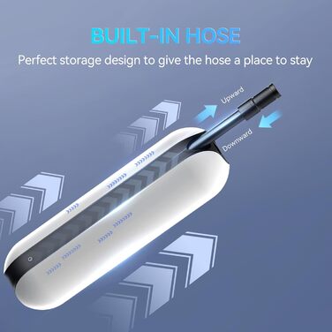 Повітряний насос CYCPLUS 150PSI Електричний компресор Портативний велосипедний насос Міні-насос для шин із цифровим світлодіодним дисплеєм Світлодіодне світло Акумуляторний літій-іонний акумулятор для всіх велосипедів, мотоциклів та автомобілів Білий