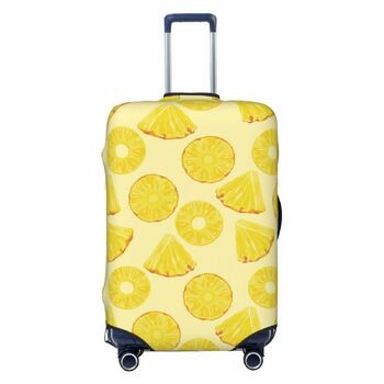 Чохол на валізу Ананас, м'який, чорний, маленький