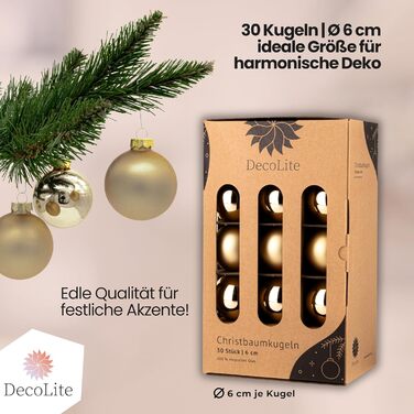 Різдвяні кульки набір з 30 шт DecoLite