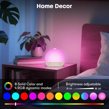 Будильник з денним світлом, ніжне пробудження для тих, хто міцно спить, будильник зі світлом сходу сонця з 30 природними звуками та таймером сну (15/30/60/180 хвилин), будильник для спальні з 7 мелодіями пробудження, подарунки для жінок, чоловіків та підл