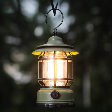 Світлодіодний кемпінговий ліхтар з акумуляторною батареєю, портативний вінтажний кінський ліхтар для походів та кемпінгу, з плавним регулюванням яскравості, 120 120 200 мм, 275 г