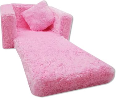 Дитяче крісло Odolplusz з функцією розкладання міні-крісло для дитячої кімнати дитяче крісло Relax крісло Затишне крісло (рожеве),