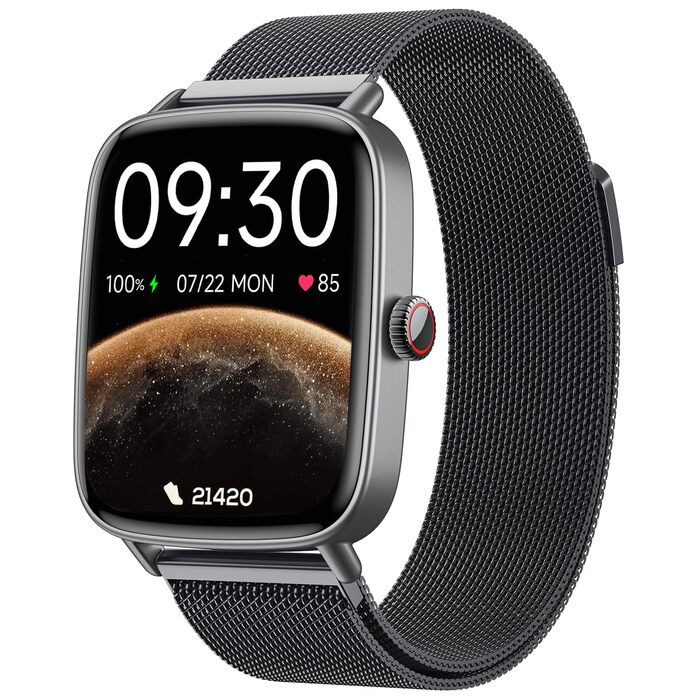 Розумний годинник для чоловіків та жінок з функцією телефону, фітнес-годинник 1,85 дюйма, понад 100 спортивних режимів, фітнес-трекер з моніторингом серцевого ритму/SpO2/сну, крокомір, водонепроникний спортивний годинник IP68 для iOS та Android, металевий