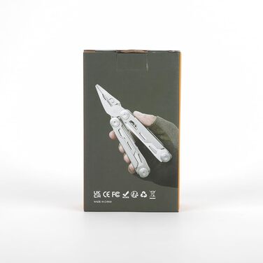 Мультитул Rolgno, подарунки для чоловіків, складний мультитул з нержавіючої сталі 14 в 1 з плоскогубцями, ножем, пилкою, викруткою