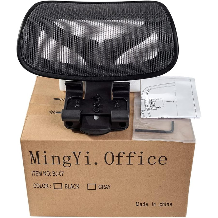 Новий підголівник MingYi.office для офісних крісел Herman Miller Classic та Remastered Aeron, чорний/графітовий, лише підголівник крісло не входить до комплекту (для Remastered Aeron)