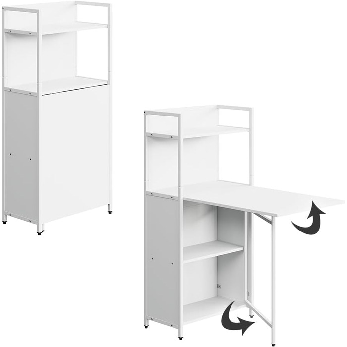 Обідній стіл Vicco Savio, білий, 57 x 30 см зі складною стільницею