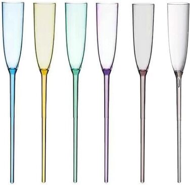 Загальні плаваючі келихи для шампанського, келихи для шампанського для басейну, 6 шт. акрилові келихи для вина, плаваючі флейти дл
