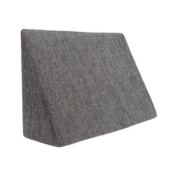 Фантастична міні-клинна подушка 60x40x20 см універсальна клиноподібна подушка. Подушка для читання для ліжка та дивана. Зручна спинка з чохлом, який можна прати. Формостійка рефлюксна подушка. Сірий меланж