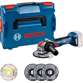 Професійна акумуляторна кутова шліфувальна машина Bosch 18V System GWX 18V-7 (диск Ø 125 мм, 700 Вт, затиск X-LOCK, у комплекті на