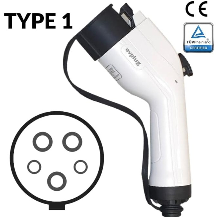 Портативний зарядний пристрій з контролем часу для електромобілів EV PHEV (Тип 1 5м, 3.6кВт 16А) Тип 1 16А 5м хв.