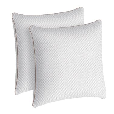 Подушка 80x80 см, комплект із 2 подушок зі знімним бамбуковим чохлом, м&39який наповнювач з мікрофібри, який можна прати, подушка для ліжка та декоративна подушка для дивана або ліжка