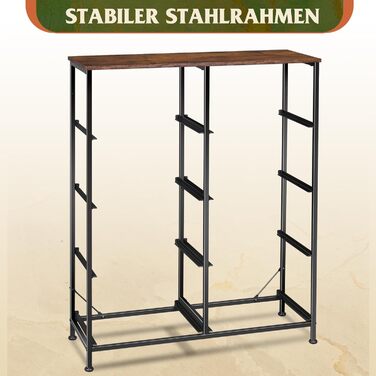 Комод WLIVE з 8 тканинними шухлядами, комод для спальні, комод для вітальні, з міцним сталевим каркасом, вінтажний коричнево-чорний