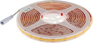 Світлодіодна стрічка ChiliTec COB 5м, димована, вологозахищена IP65, 12V, 48W, 4791 лм, 4200K, крок різання 5см, самоклеюча, для внутрішнього та зовнішнього використання, нейтрально-біле світло